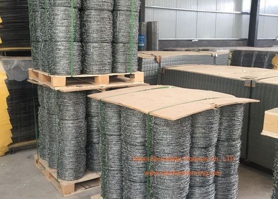 China A malha de aço torcida dobro do arame farpado para protege o cerco, 14 calibre galão. fornecedor